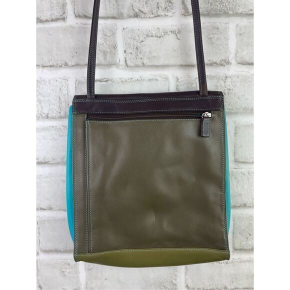 Mywalit Leather Crossbody Travel Bag Multicolored Fall - Picture 11 of 12